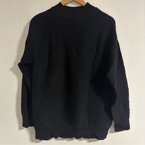 Cleo Black Mock Neck Women's Sweater